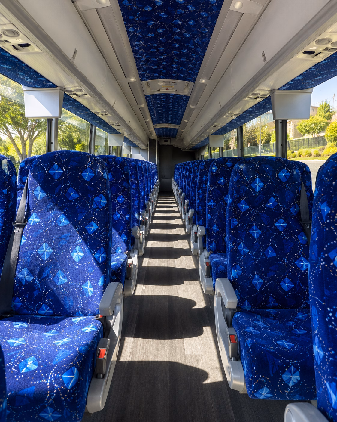 santa monica charter bus interior