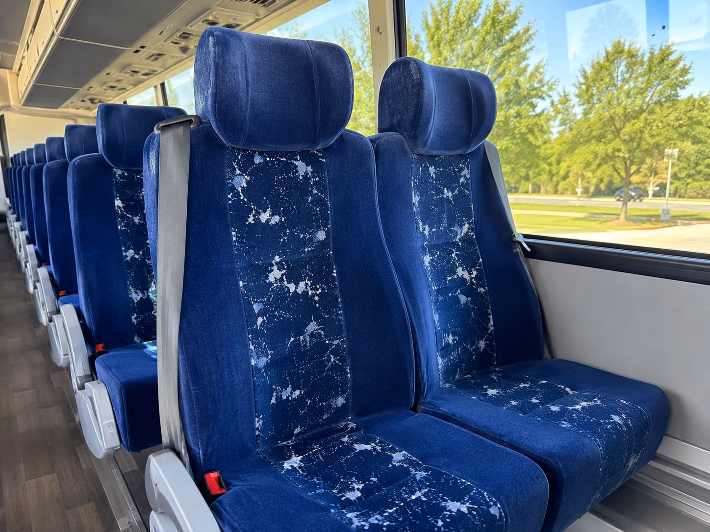 santa monica charter bus rental interior