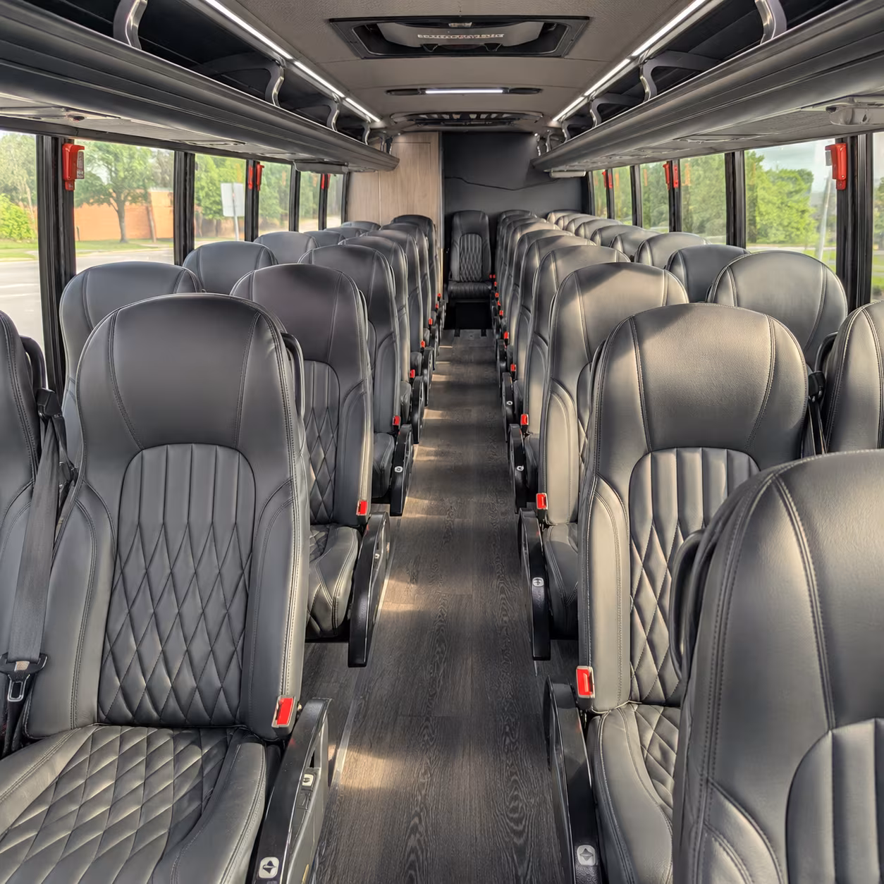 santa monica wedding transportation onboard seating