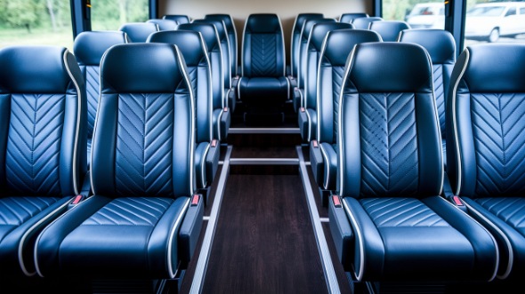 25 passenger minibus inside santa monica