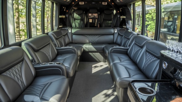 party bus rental interior santa monica