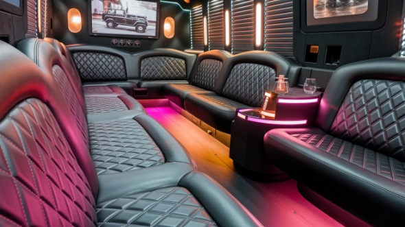 sprinter limo rental interior santa monica