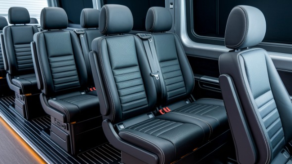 sprinter van with driver inside santa monica